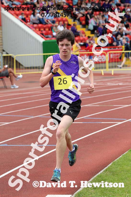 Boys 3000 metres, Northern Inter-County Schools, Gateshead International Stadum. Photo: David T. Hewitson/Sports for All Pics